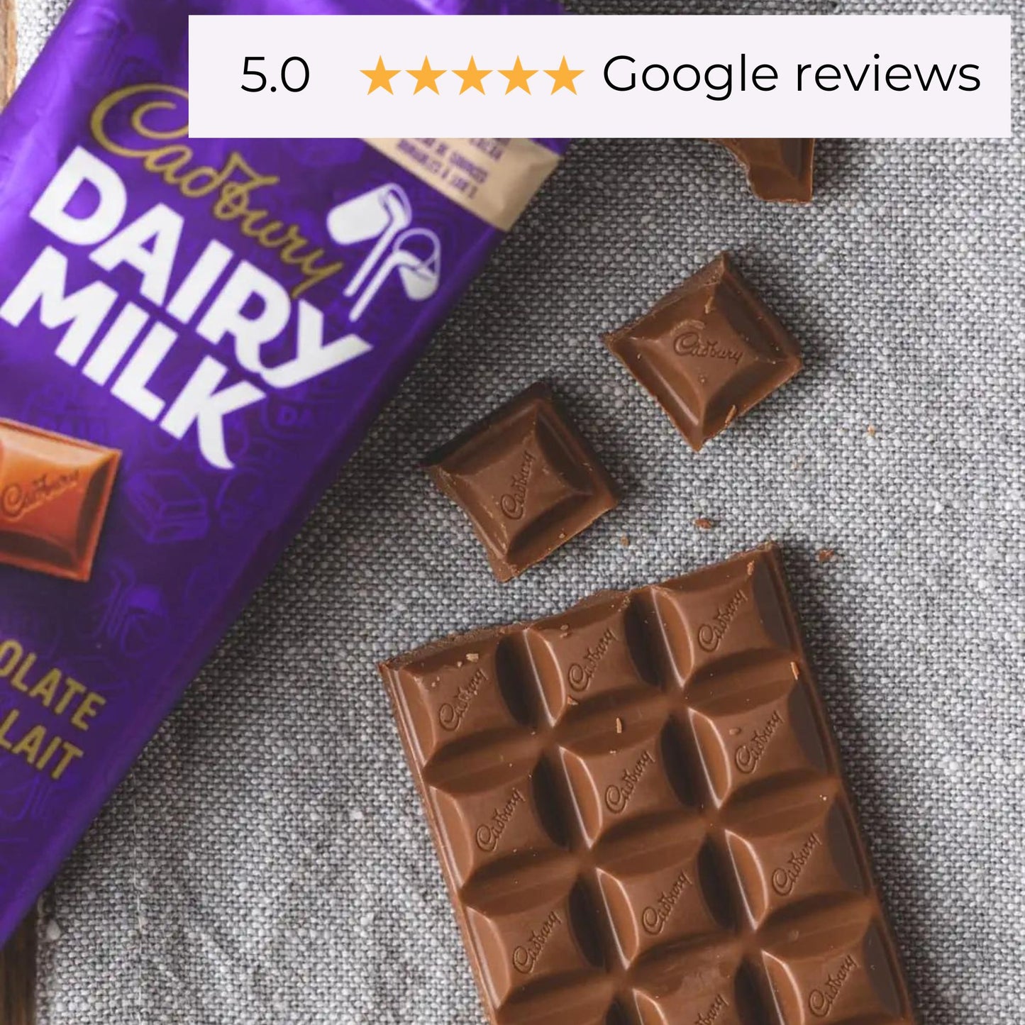 2, 3, or 5 Cadbury Dairy Milk Chocolates with flavors of your choice