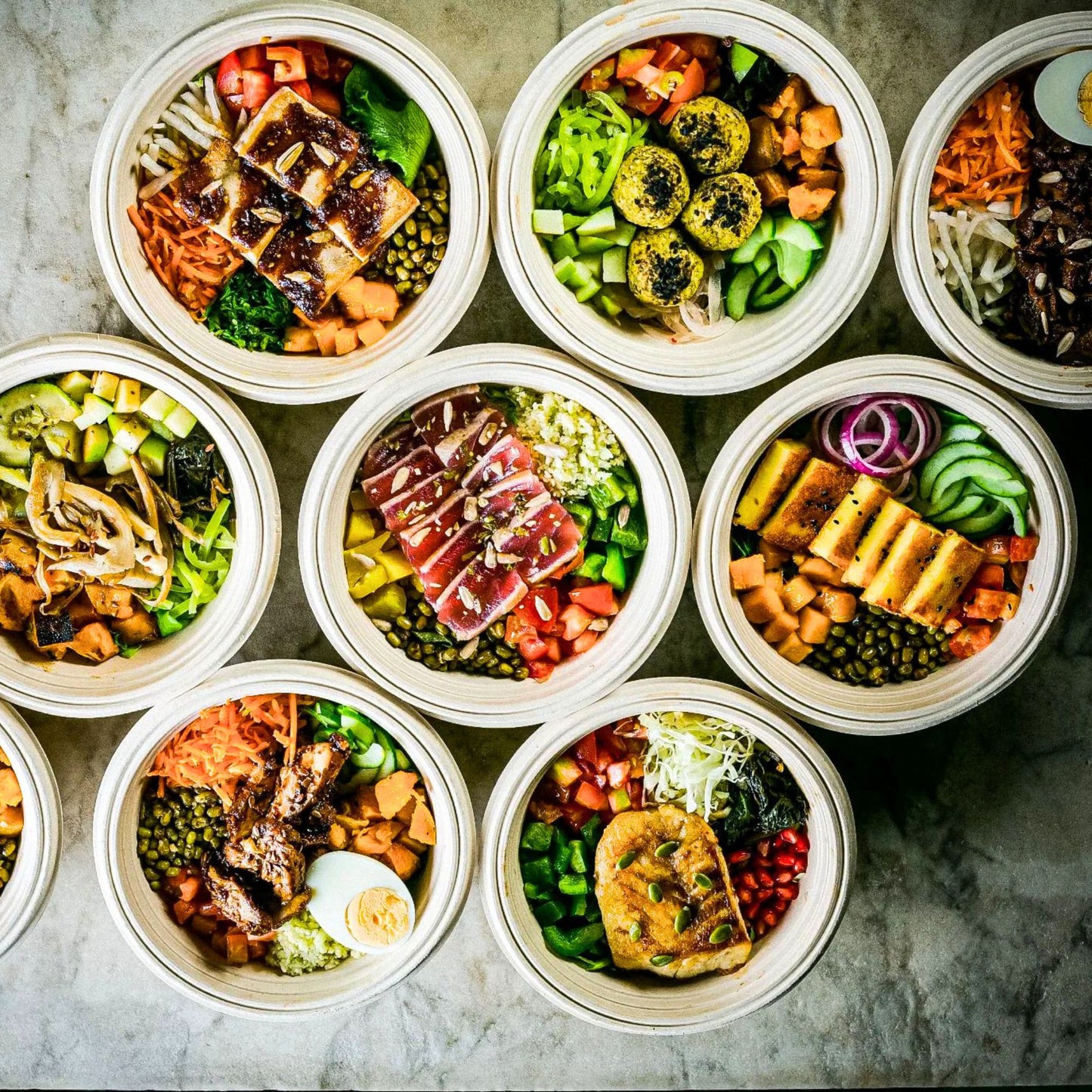 -50% for Superfood Harvest Bowl to choose from meat, vegan and vegetarian options: nutritious, filling and delicious meal in a botanical setting