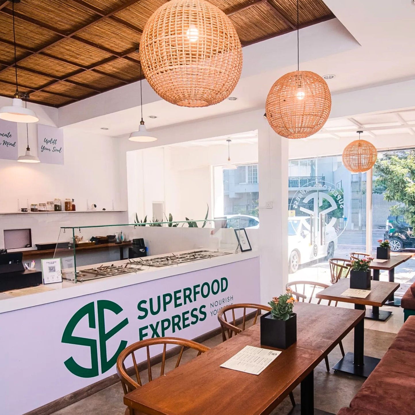 -50% for Superfood Harvest Bowl to choose from meat, vegan and vegetarian options: nutritious, filling and delicious meal in a botanical setting