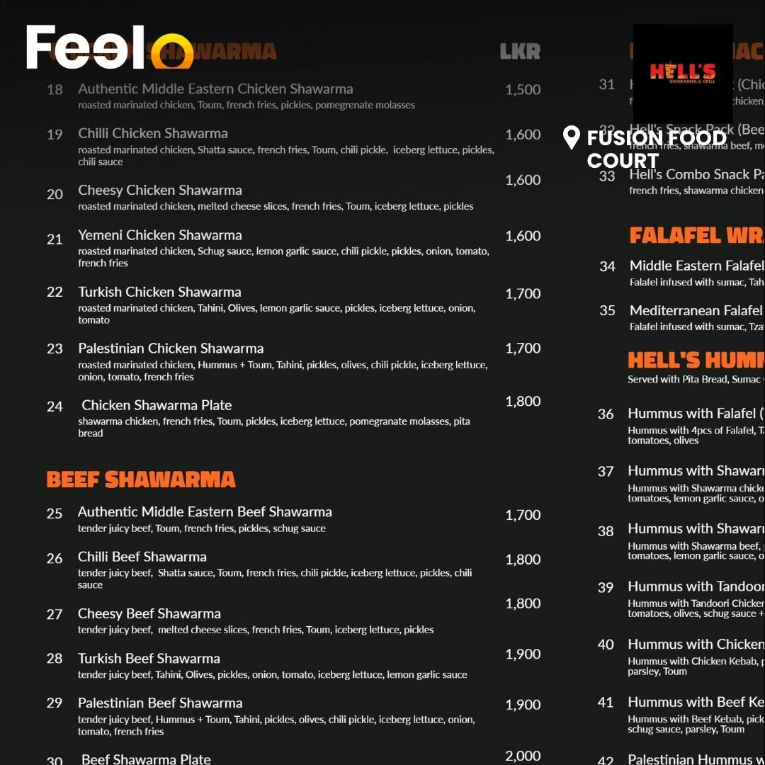 2x Chicken Shawarmas of Your Choice for 2 People at Hell’s Shawarma | Fusion Food Court - Hell’s Shawarma, Fusion Food Court | Feelo