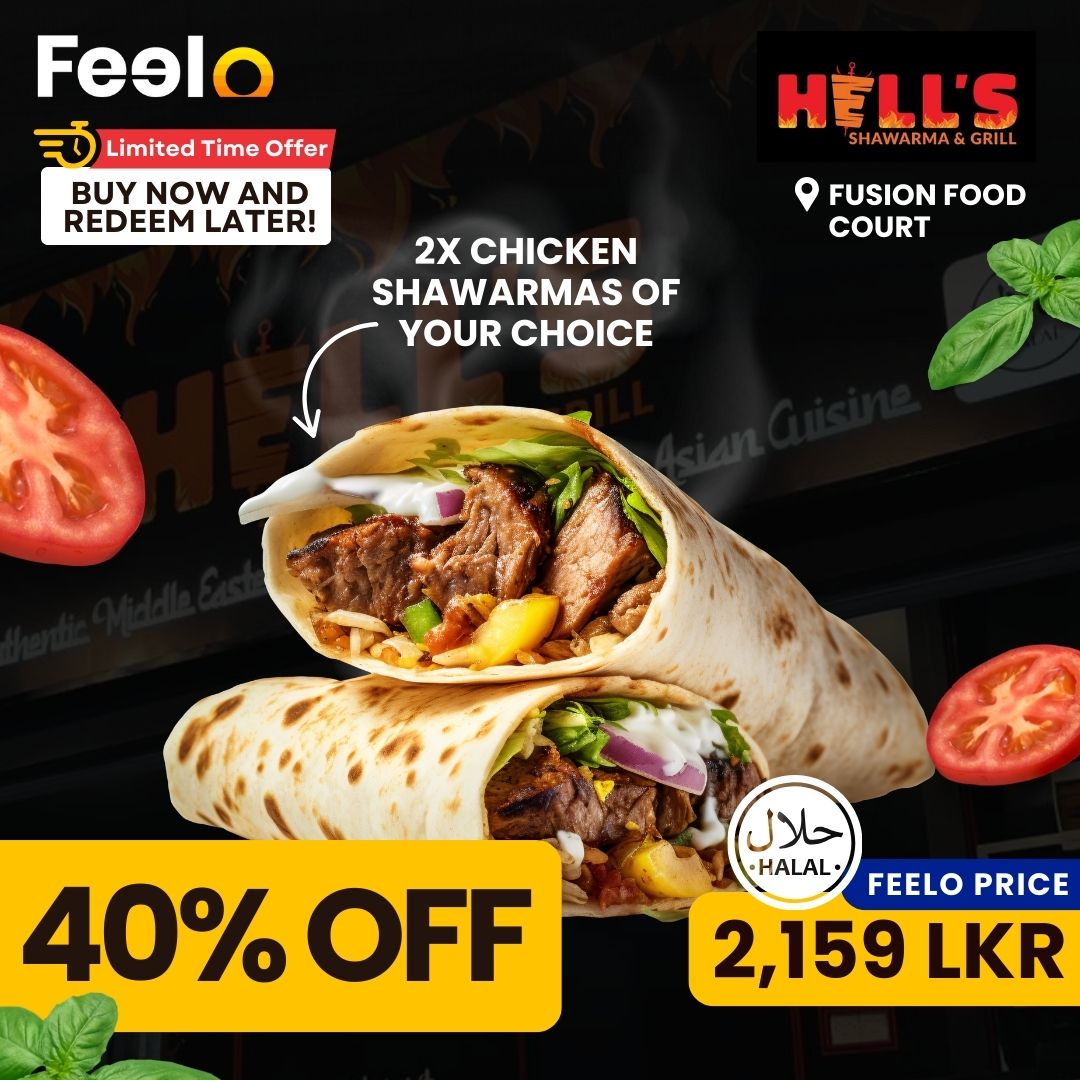 2x Chicken Shawarmas of Your Choice for 2 People at Hell’s Shawarma | Fusion Food Court - Hell’s Shawarma, Fusion Food Court | Feelo