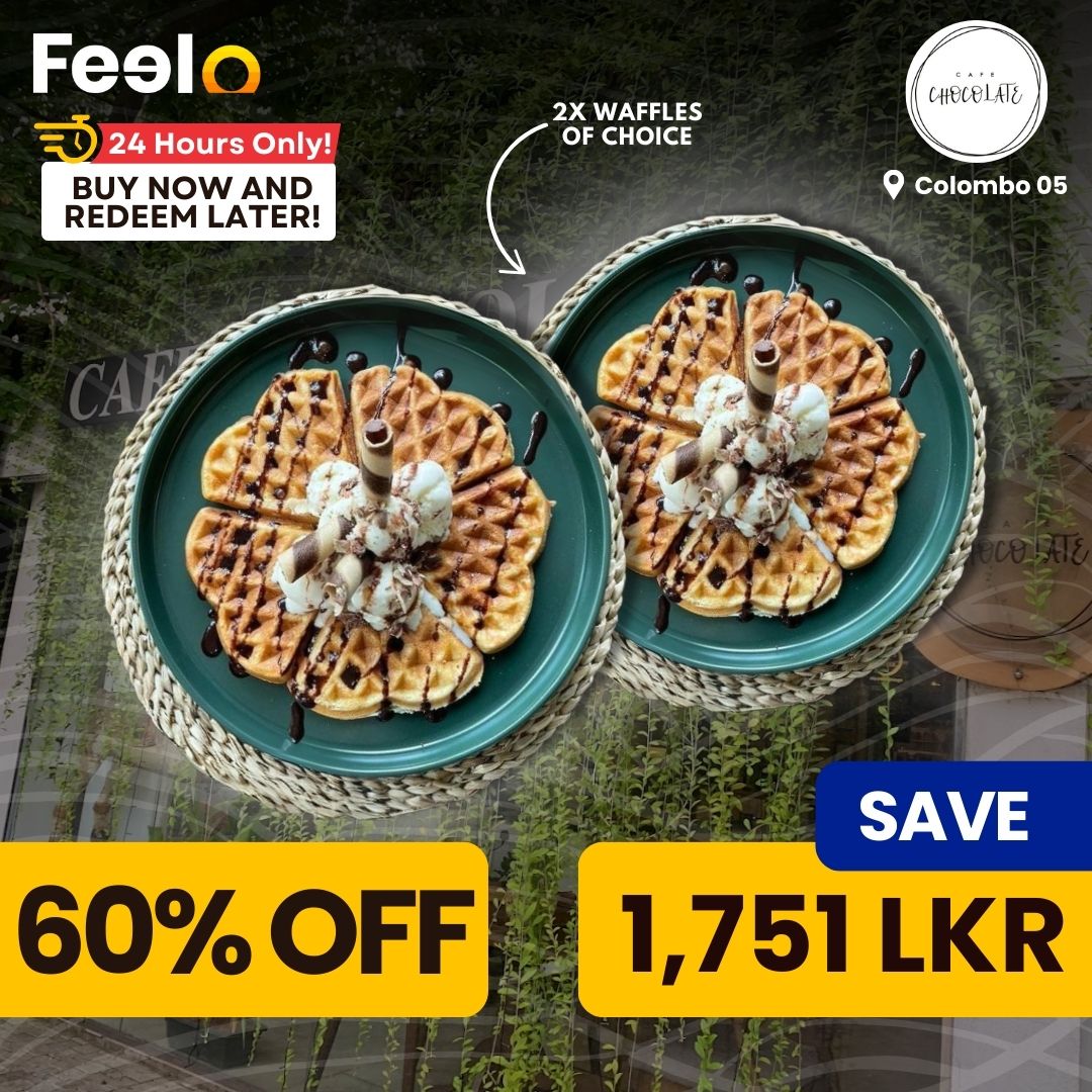 2x Waffles of Your Choice from Café Chocolate - Café Chocolate, 8 Stratford Ave, Colombo 05 | Feelo