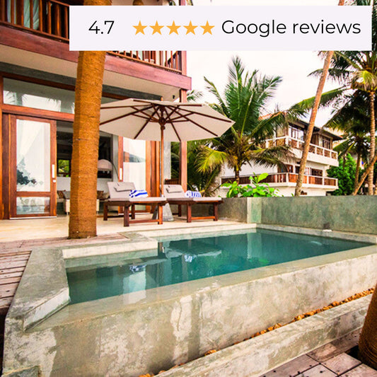 2 or 3 Days in a beachfront villa in Talpe: Premium rooms with sea view + swimming pool for 2 people
