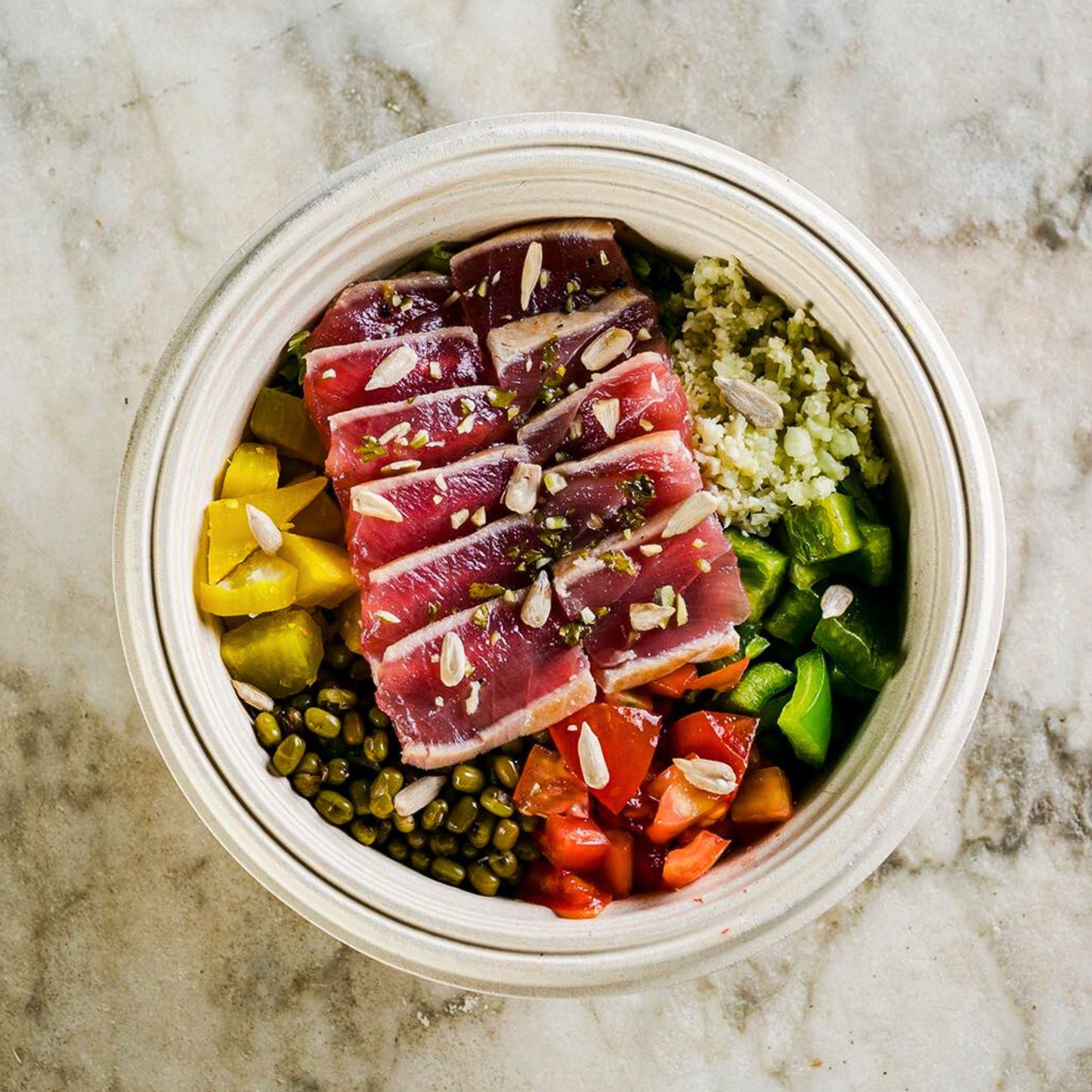 -50% for Superfood Harvest Bowl to choose from meat, vegan and vegetarian options: nutritious, filling and delicious meal in a botanical setting