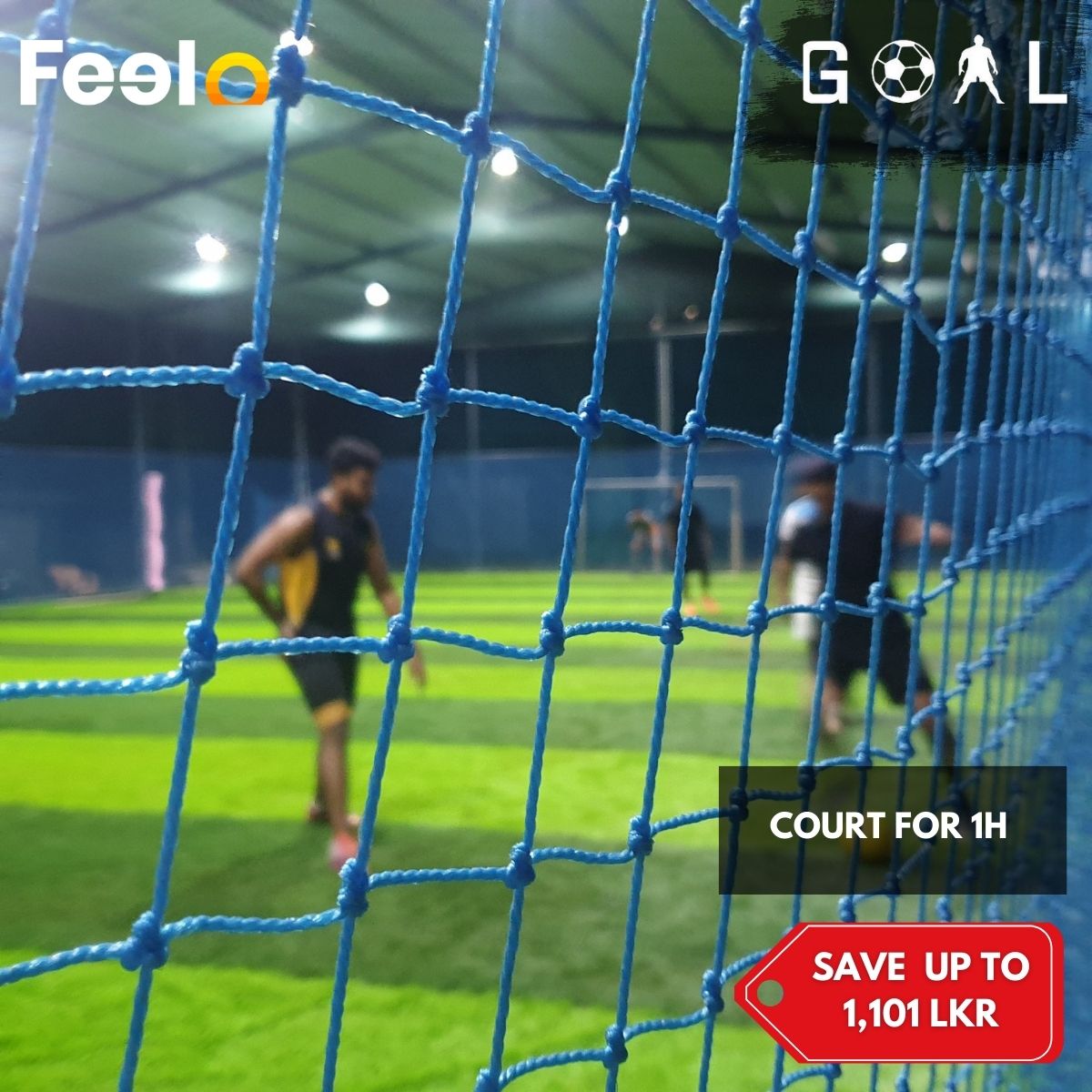 1 - Hour Court Rental at Goal, IDH - Kolonnawa with Cricket & Football Gear - Goal at IDH - Kolonnawa | Feelo