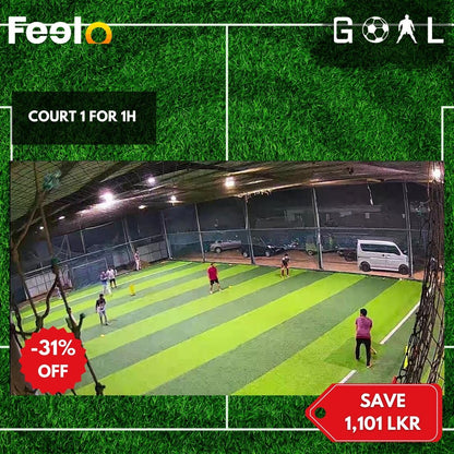 1 - Hour Court Rental at Goal, IDH - Kolonnawa with Cricket & Football Gear - Goal at IDH - Kolonnawa | Feelo