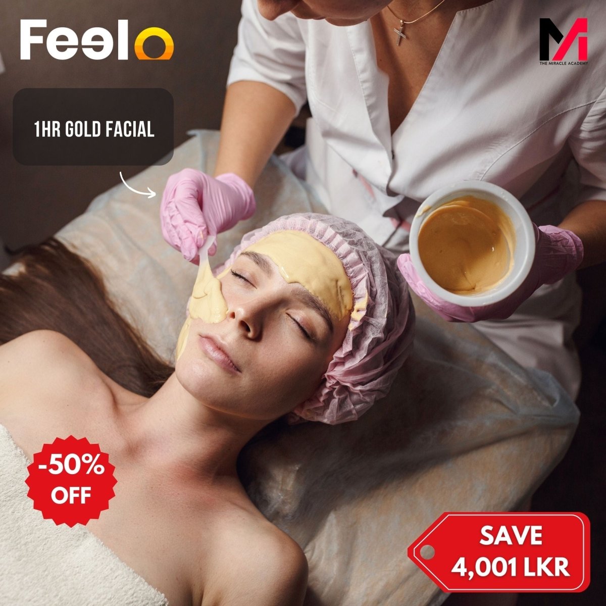 1-Hour Luxurious Gold Facial at miracles salon - Miracles salon Academy by Shani Peiris, Colombo 05 | Feelo