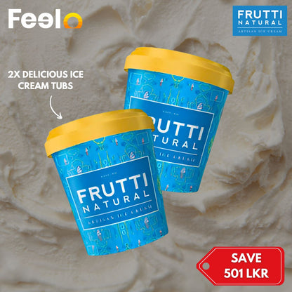 1 or 2 or 4 Delicious Ice Cream Tubs from Frutti Natural’s Flavorful Collection - Frutti Natural, Nugegoda | Feelo