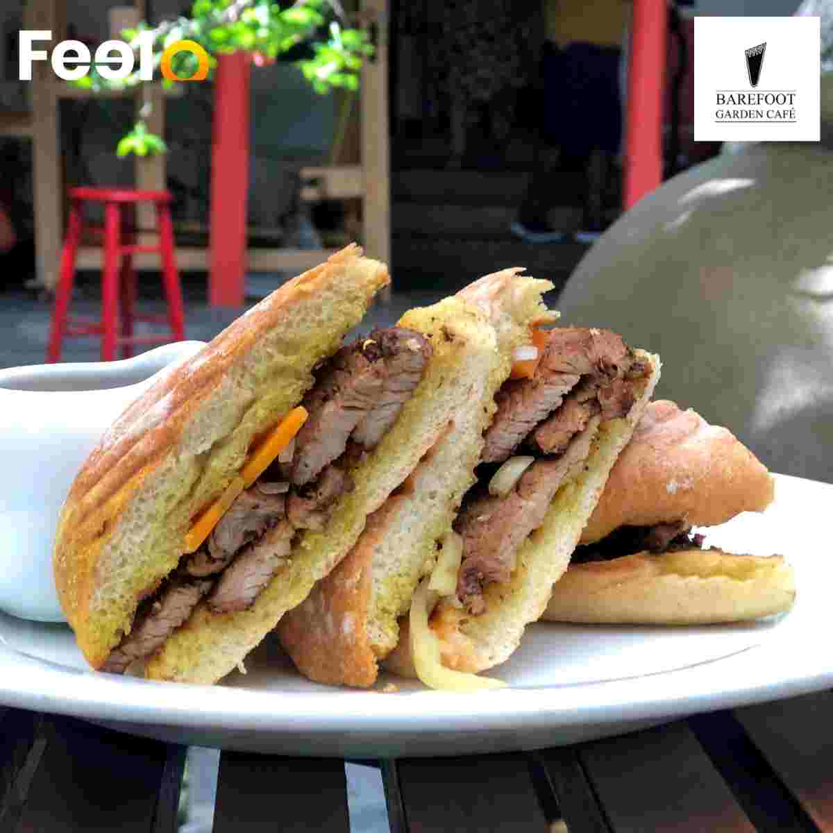 1 x Roast Beef Sandwich with 1x Drink of choice of Milkshake or Coffee from Barefoot Garden Cafe - Barefoot Garden Cafe, 706, Galle Road, Colombo 03 | Feelo