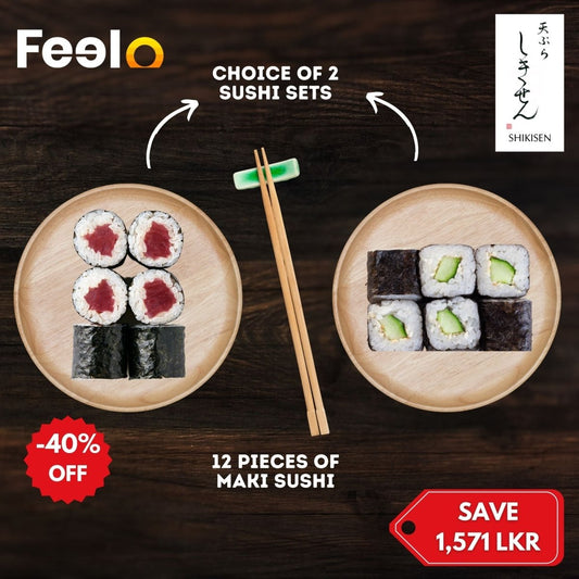 12x pieces of Sushi with 4 options to choose from - Shikisen Japanese Restaurant, Colombo 03 | Feelo