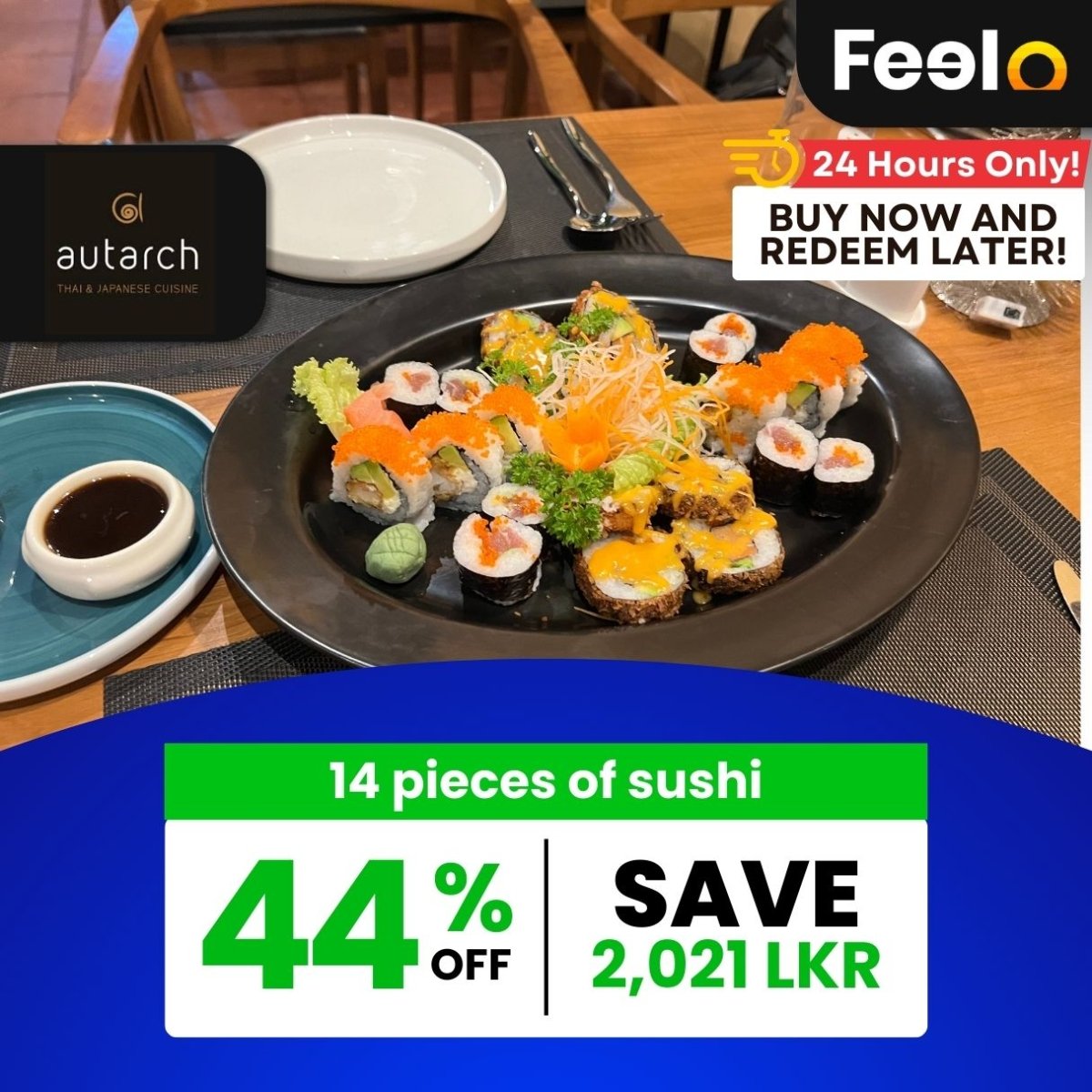 14, 20 or 32 Pieces Sushi Platter from Autarch - Autarch, Colombo 01 | Feelo