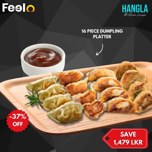 16 Piece Hangla's Dumpling Platter at The Ocean Lounge, One Galle Face - HANGLA - THE OCEAN LOUNGE, One Galle Face, Colombo 02 | Feelo