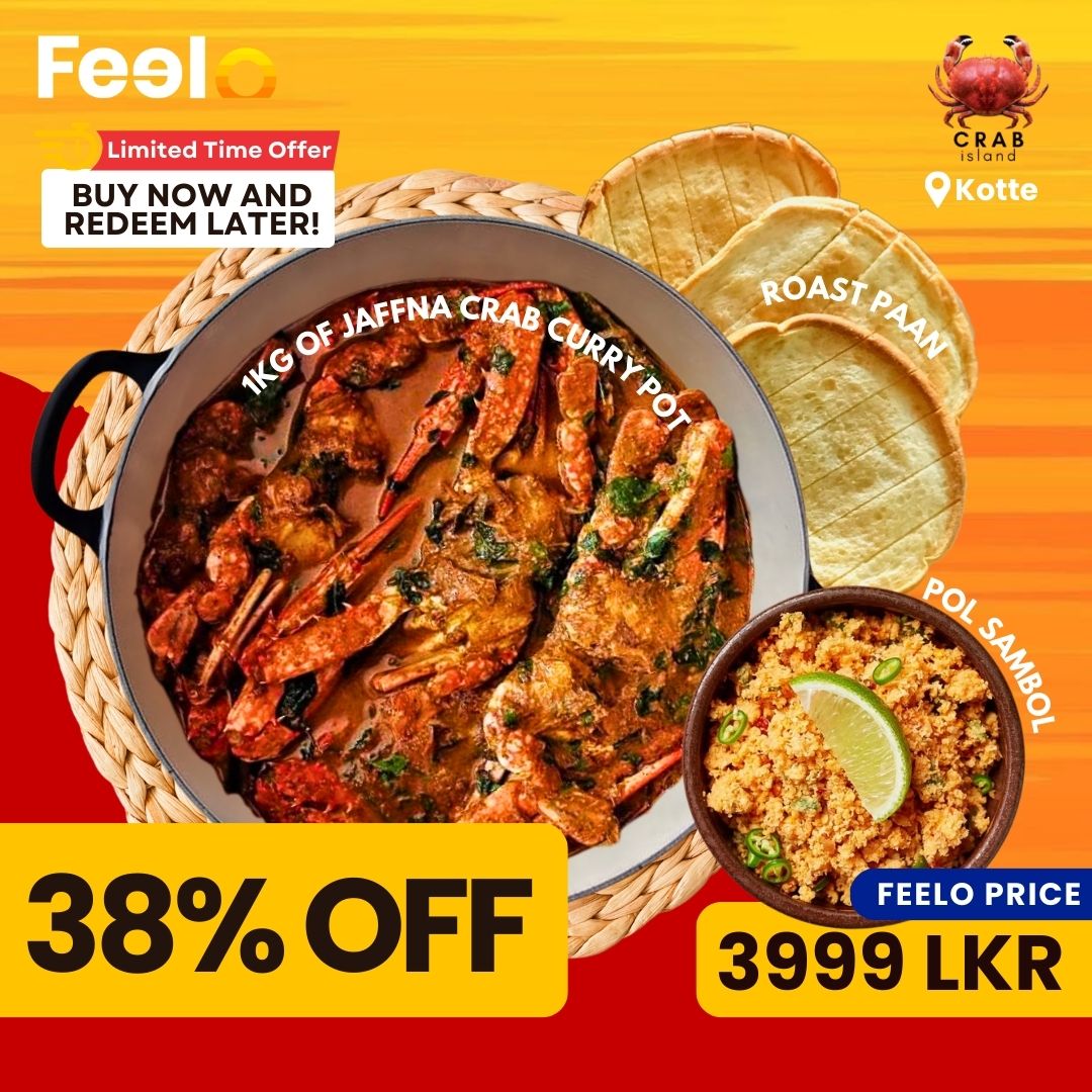 1kg of Jaffna Crab Curry Pot with Roast Paan and Pol Sambol by CrabIsland.lk | Kotte - CrabIsland.lk, Kotte | Feelo