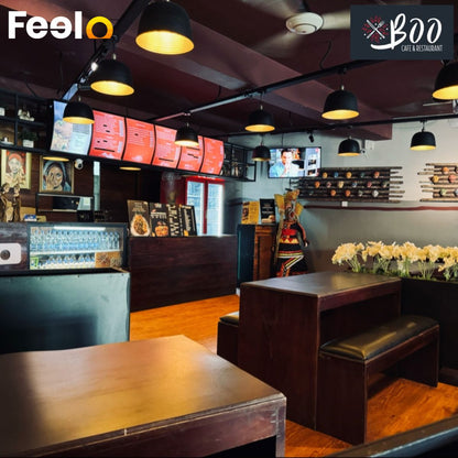 1x Chicken or Beef Burger from BOO Cafè & Restaurant - BOO Cafè & Restaurant, Nugegoda | Feelo