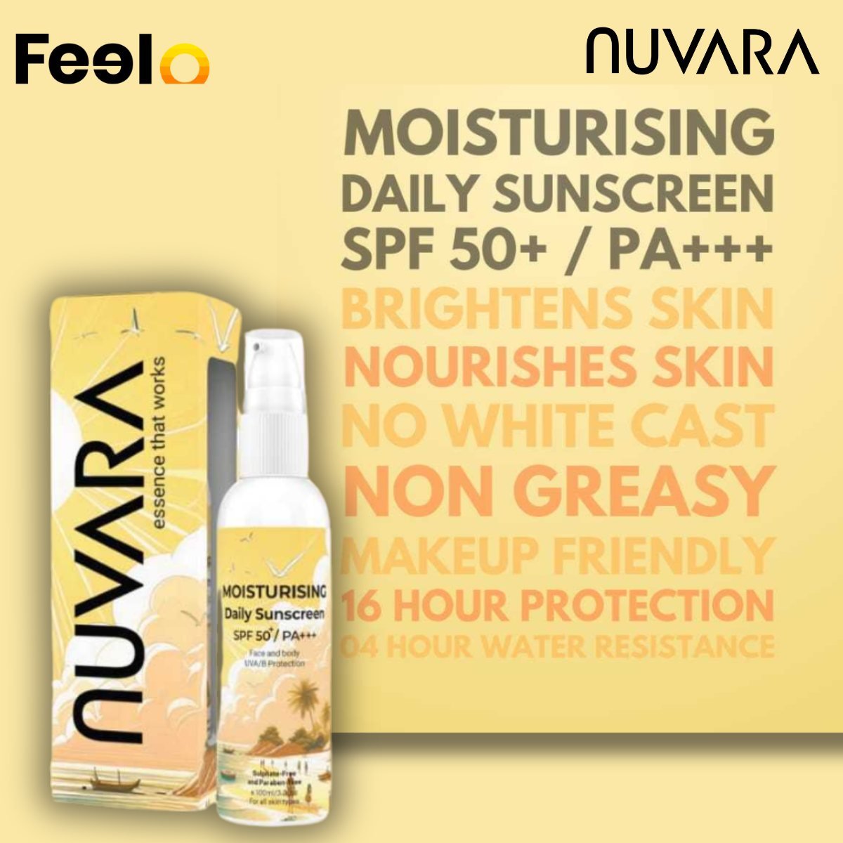 1x Complete Care SPF 50+ Moisturizing Sunscreen with 16 - Hour Shield - Nuvara | Feelo