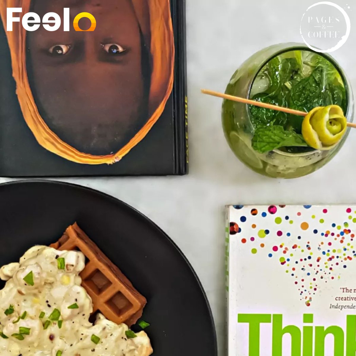 1x Creamy or Spicy Chicken Waffle + 1x Ice Tea of your choice - Pages & Coffee, Colombo - 06 | Feelo