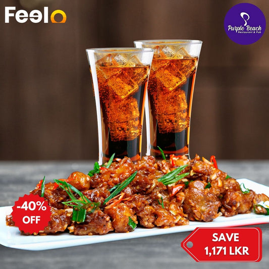 1x Flavorful Bite with 2x Refreshing Soft Drinks from Purple Beach Restaurant & pub - Purple Beach Restaurant & pub, Colombo 04 | Feelo