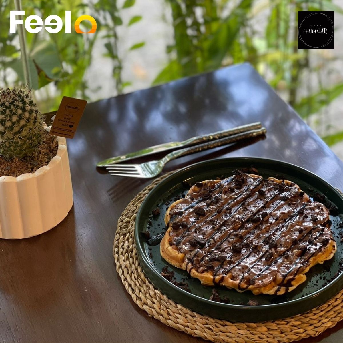 1x Golden Classic Waffle Delight at Cafe Chocolate - Café Chocolate, 8 Stratford Ave, Colombo 05 | Feelo