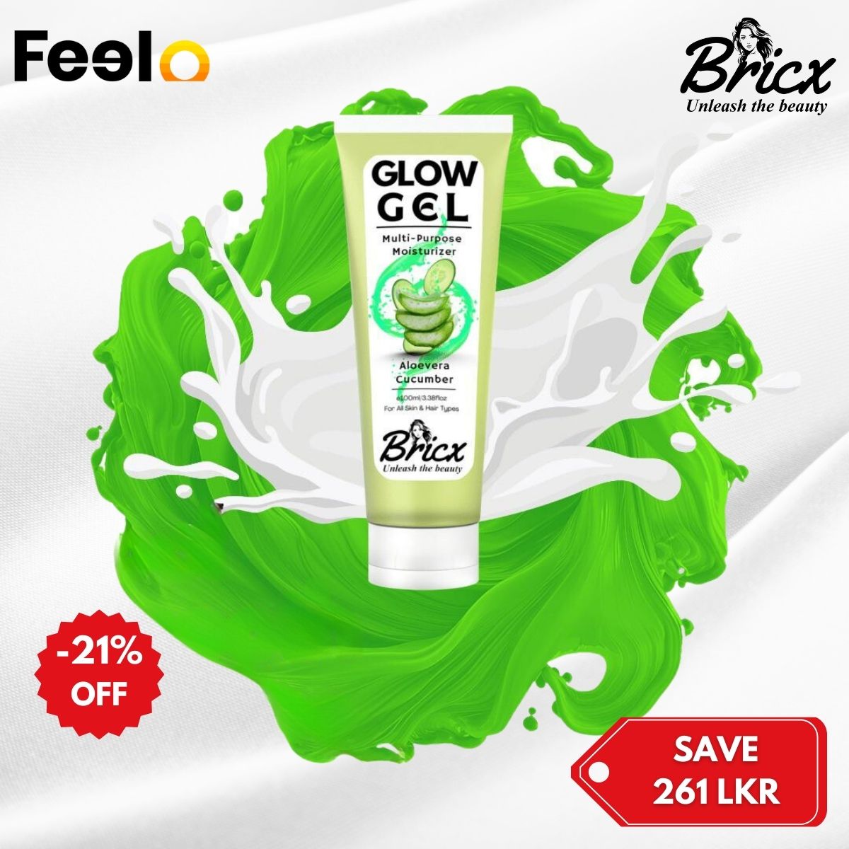 1x Japanese Cucumber Moisturizer Glow Gel from Bricx - Bricx | Feelo