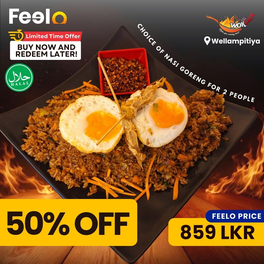 1x Large Nasi Goreng of Choice for 2 People at Woksala | Welampitiya - Woksala, Welampitiya | Feelo