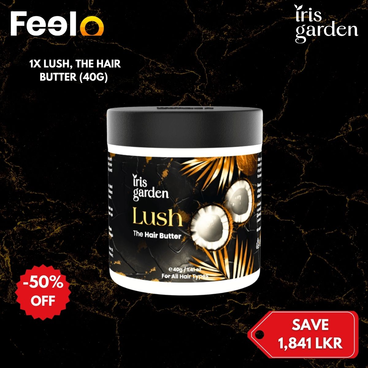 1x Lush, The Hair Butter (40g) to Crown Yourself with Confidence - Iris Garden | Feelo