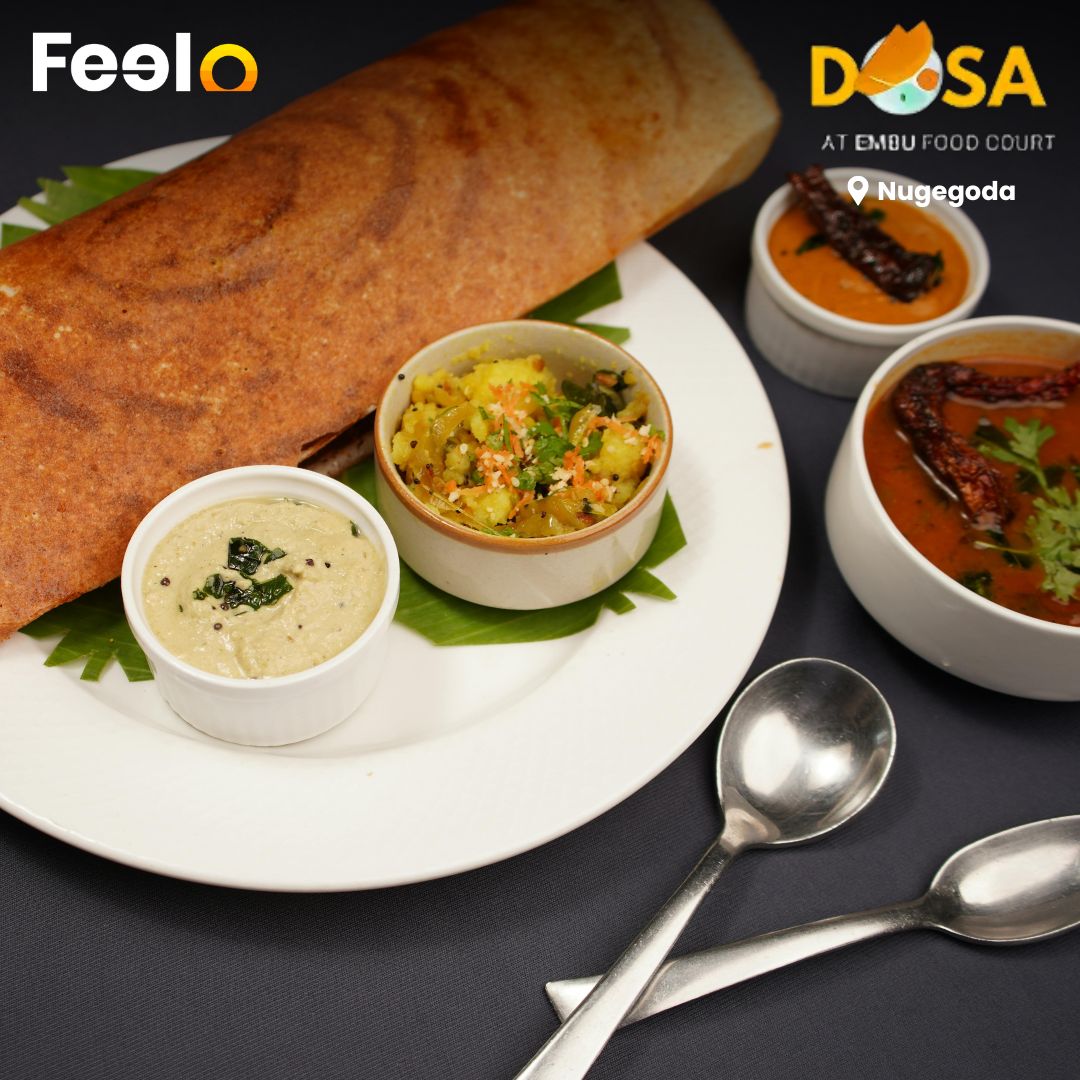 1x Monster Dosa + 1x Chicken Chukka or 1x Aloo Masala for 2 people from Dosa at EMBU Food Court - Dosa at EMBU Food Court, Nugegoda | Feelo