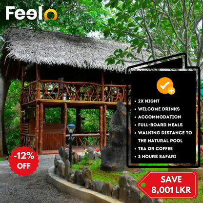 1x Night or 2x Nights stay in luxurious chalets by the Walawe River - Freedom Eco Resort, Udawalawa | Feelo