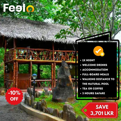 1x Night or 2x Nights stay in luxurious chalets by the Walawe River - Freedom Eco Resort, Udawalawa | Feelo