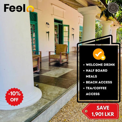 1x Night stay at a Colonial Villa near Mawella Beach for 2 people - Mawella House 1807, Tangalle | Feelo