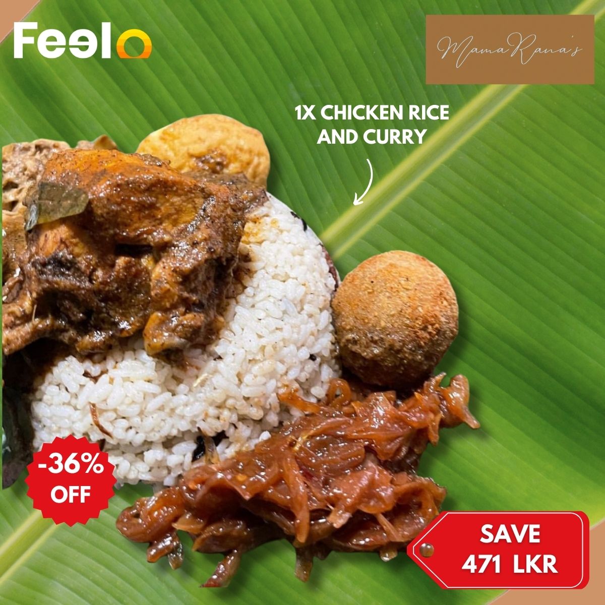 1x or 2x or 3x MAMA RANA'S Chicken Rice and Curry - Mama Rana's, Lake Dr, Colombo 00800 | Feelo