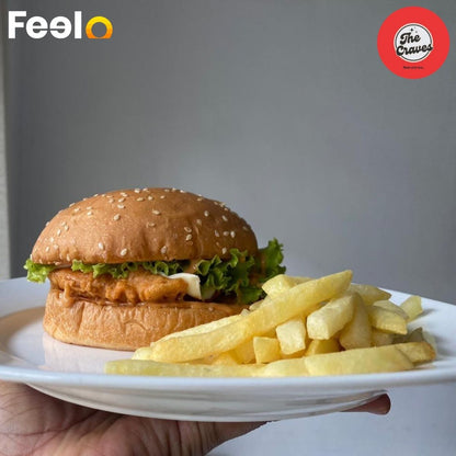 1x or 2x Savoury Burger with French Fries from The Craves - The Craves, Colombo 07 | Feelo