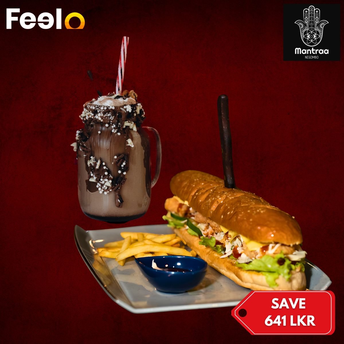 1x Perfect Submarine with 1x Milkshake from Mantraa Negombo - Mantraa Negombo | Feelo