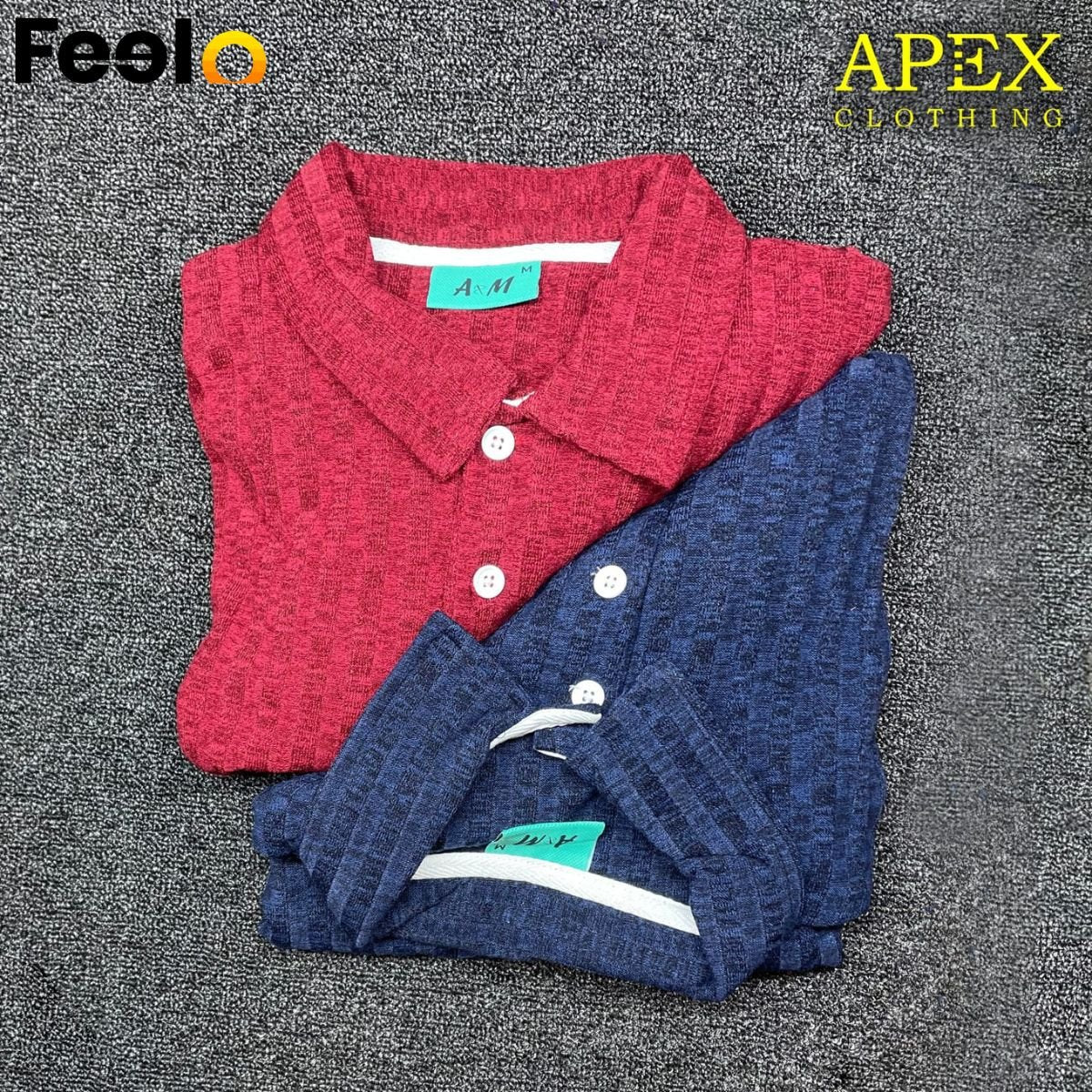 1x Premium Rib Knitted Cotton Men’s T-Shirt from APEX - APEX CLOTHING | Feelo