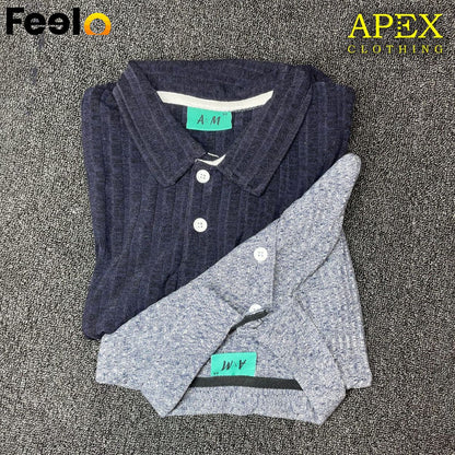 1x Premium Rib Knitted Cotton Men’s T-Shirt from APEX - APEX CLOTHING | Feelo