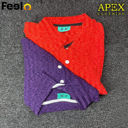 1x Premium Rib Knitted Cotton Men’s T-Shirt from APEX - APEX CLOTHING | Feelo