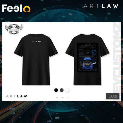 1x REV.CUSTOM Car Graphic T-Shirt of Choice from ARTLAW - ARTLAW | Feelo