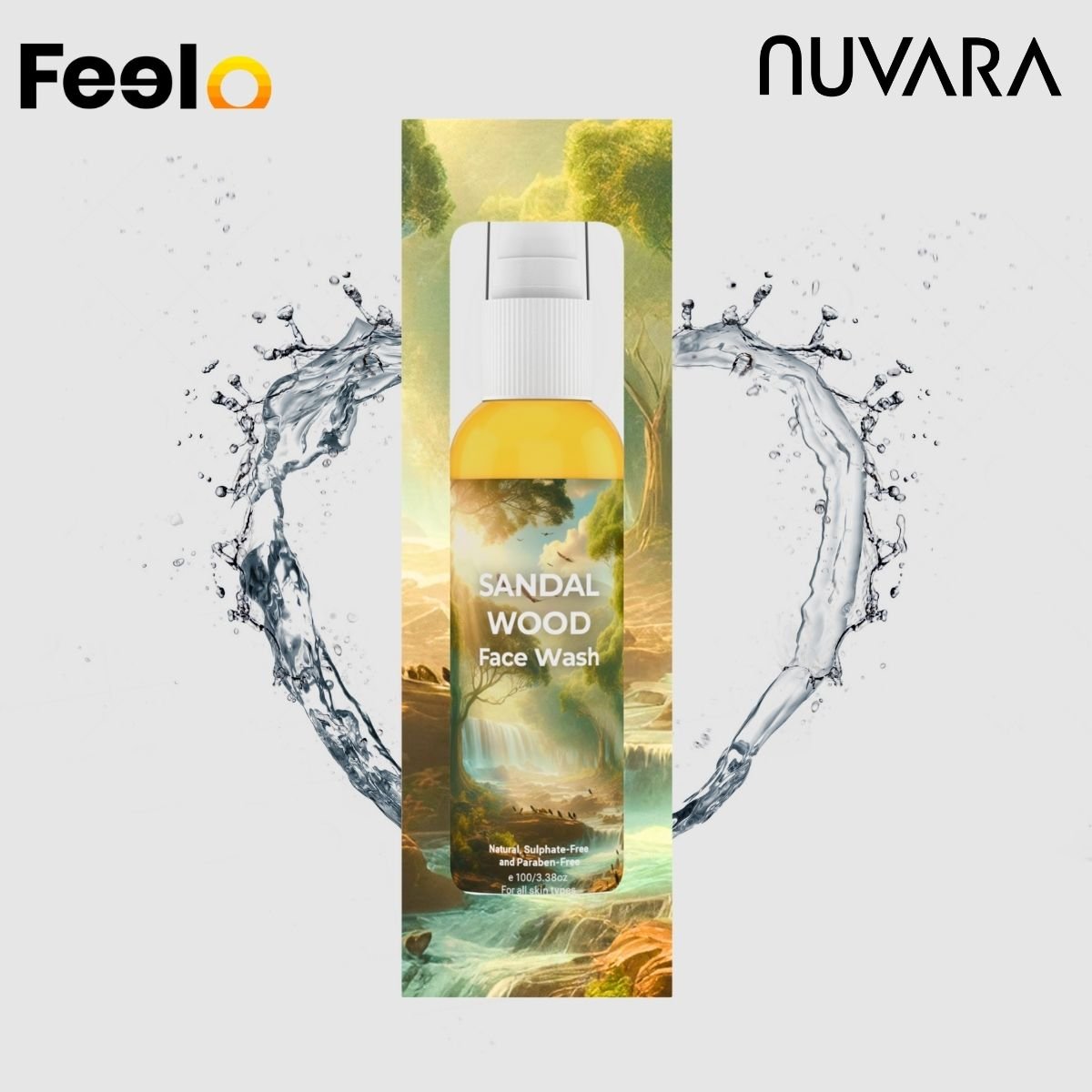 1x Sandalwood Face Wash (100 ml) for Dry & Sensitive Skin - Nuvara | Feelo