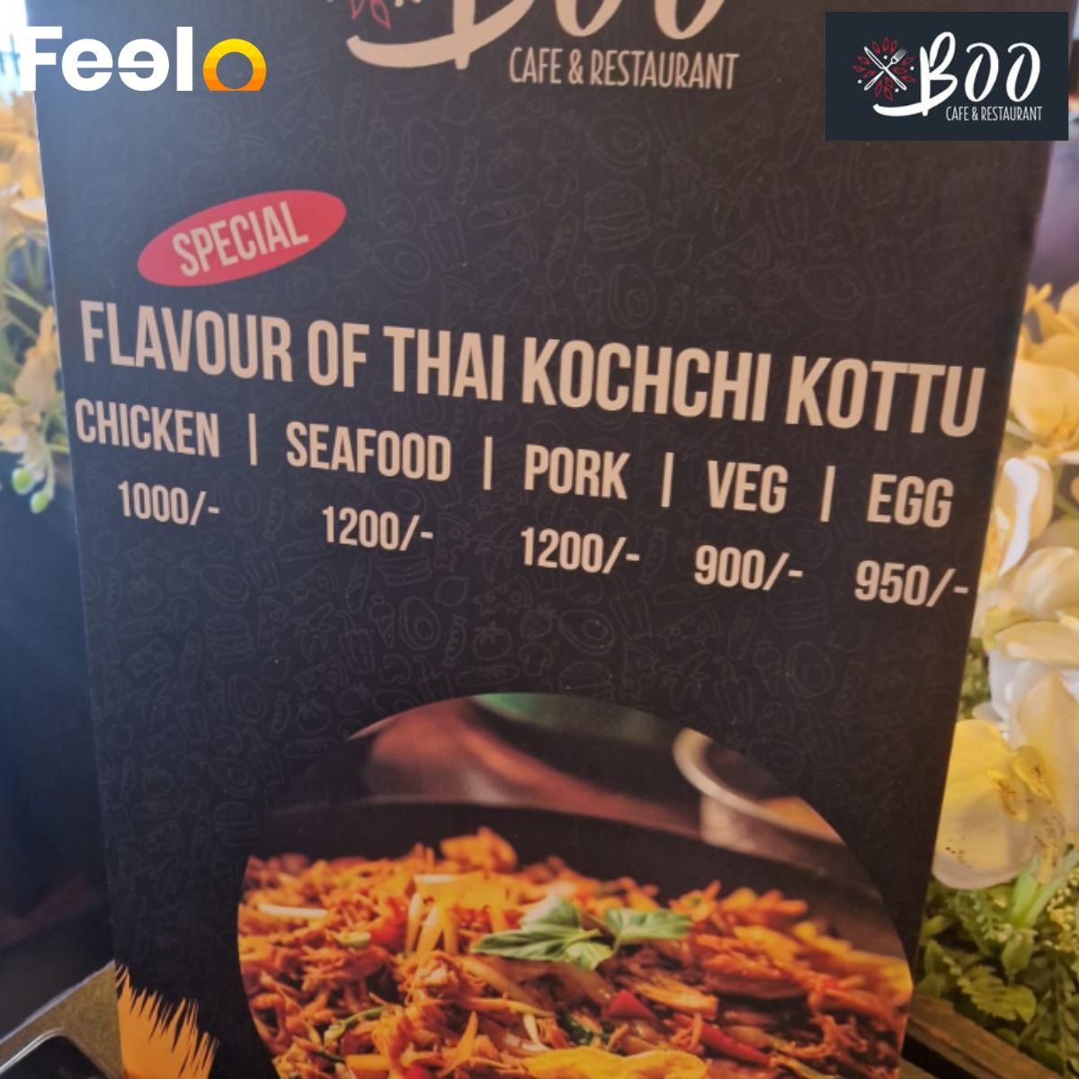 1x Thai Kottu with 1x Juice and 1x Ice Cream from BOO Cafè & Restaurant - BOO Cafè & Restaurant, Nugegoda | Feelo