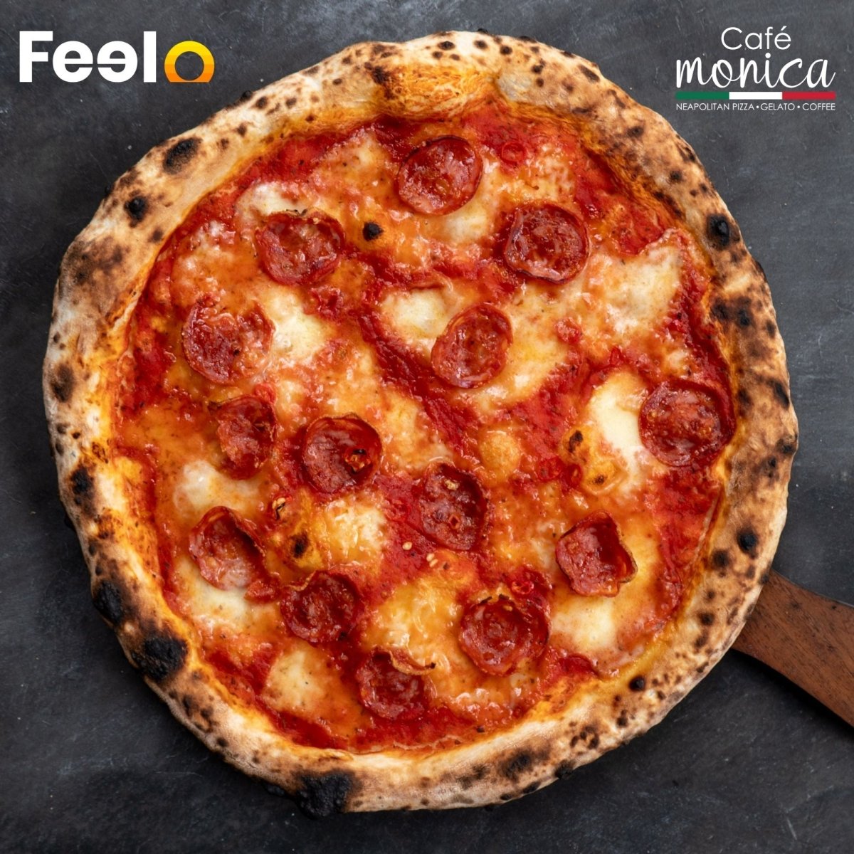 1x Vesuvio Regular 12-inch Pizza in Cafe Monica - Dutch Hospital - Cafe Monica Sri Lanka, Colombo 01 | Feelo
