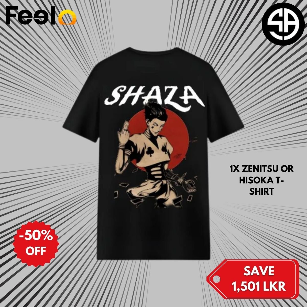 1x Zenitsu & Hisoka Oversized T-Shirts from Shaza Apparels - Shaza Apparels | Feelo