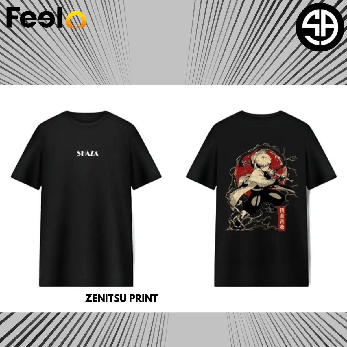 1x Zenitsu & Hisoka Oversized T-Shirts from Shaza Apparels - Shaza Apparels | Feelo