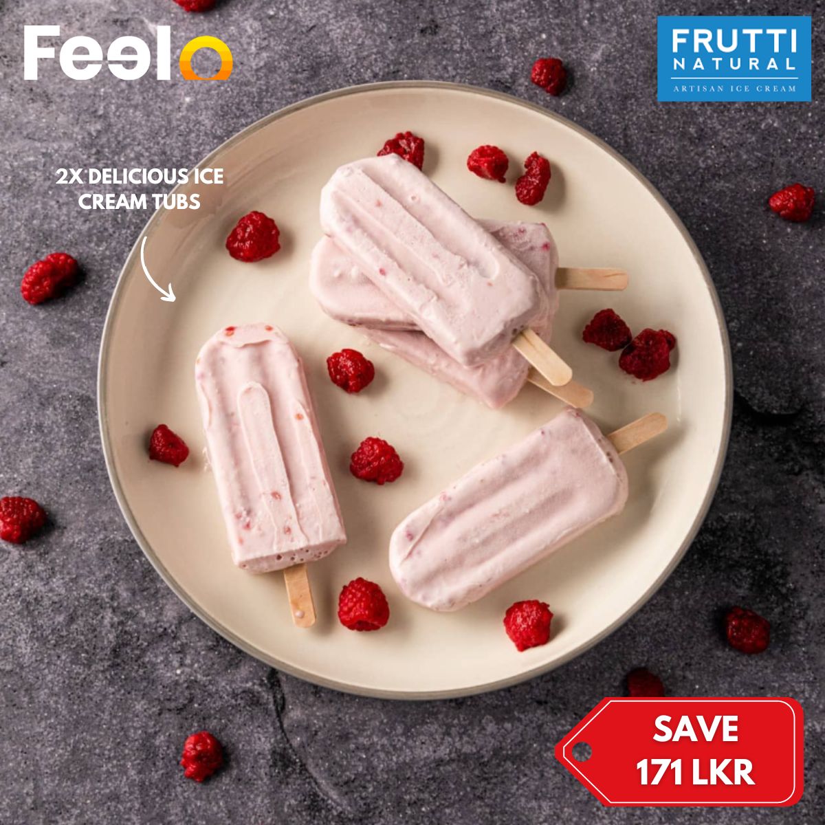 2, 6, or 10 Natural Flavour Ice Cream Bars from Frutti Natural - Frutti Natural, Nugegoda | Feelo