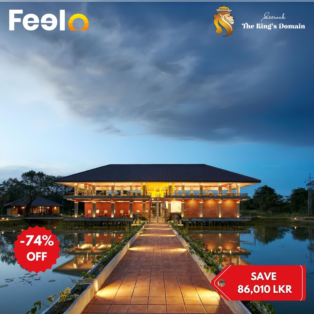 2 - day, 1 - night stay for 2 people at Seerock The King's Domain Hotel with full board - Seerock The King’s Domain Hotel, Sigiriya | Feelo