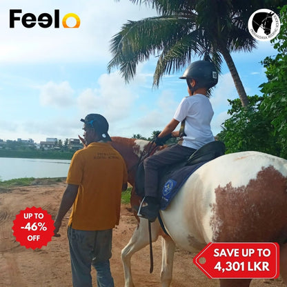 20 min, 40 min or 60 min Guided Horse Riding (laps) around a pleasing lake view - Premadasa Riding School, Nugegoda | Feelo