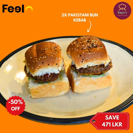 2x Beef or Chicken Pakistani Bun Kebab from Vally's - Vally’s, Nawala | Feelo