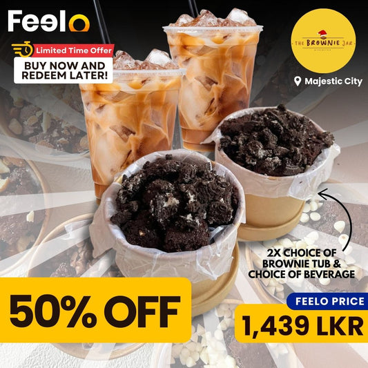 2x Choices of Brownie Tubs with Choices of Beverages from The Brownie Jar | Majestic City - The Brownie Jar, Majestic City | Feelo