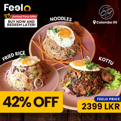 2x Crispy Chicken Seafood Meals: Choose from 2x Fried Rice or 2x Noodles or 2x Kottu by Eight Eight Thimbirigasyaya | Colombo 05 - Eight Eight Thimibirigasyaya, Colombo 05 | Feelo