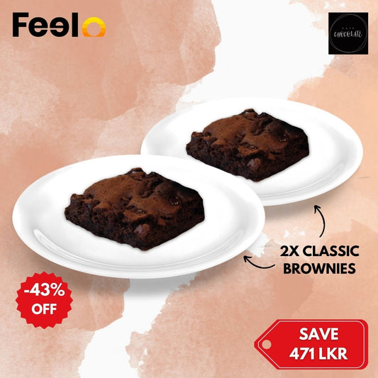 2x Homemade Classic Brownies in an Inviting Environment - Café Chocolate, Colombo 05 | Feelo