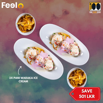 2x Pani Waraka Ice Cream with Kithul Pani and dehydrated coloured candied fruits - One Zero Zero, Nugegoda | Feelo