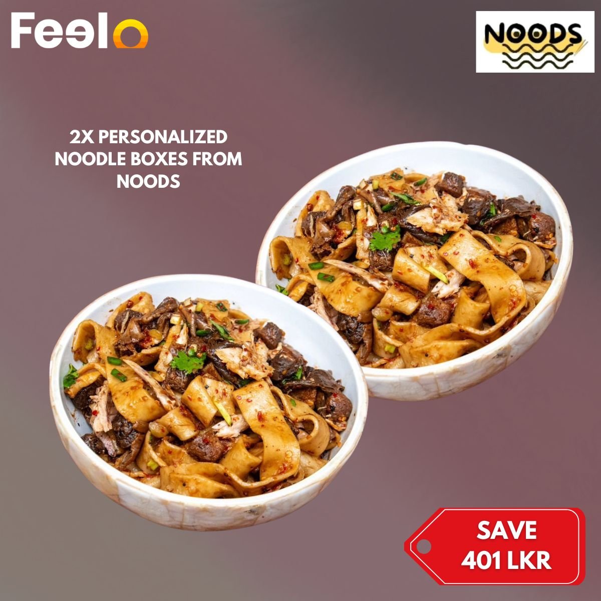 2x Personalized Noodle Boxes from Noods - Noods, Colombo 06 | Feelo